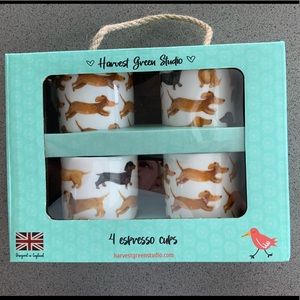 Dachshund/ Weiner Dog set of 4 espresso cups